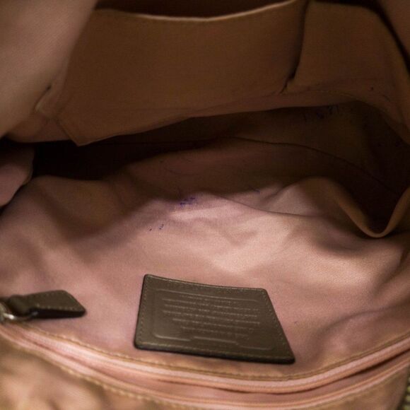 COACH H1294-F19580 Leather Brown Grey Satchel Shoulder Bag - Picture 5 of 7